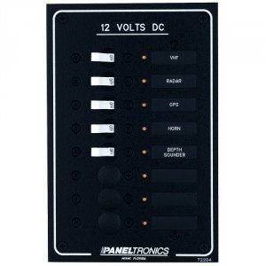 Paneltronics CW29767 Standard Dc 8 Position Breaker Panel Wleds