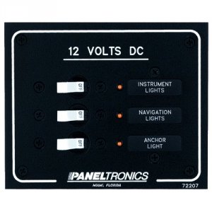 Paneltronics CW29768 Standard Dc 3 Position Breaker Panel Wleds