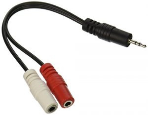 Qvs TW8103 6inch 2.5mm Mini-stereo Male To Two 3...