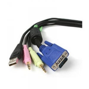 Startech M75237 Usbvga4n1a10 10 Ft 4in1 Usb Vga Kvm Cable With Audio M