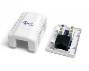 Startech 6F4794 .com Single Cat5e Rj45 Wall Jack White With Keystone J