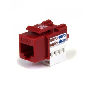 Startech C6KEY110RD .com 110 Punch Type Category 6 Keystone Jack - Red