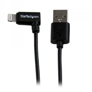 Startech USBLT1MBR .com 1m (3ft) Angled Black Apple 8-pin Lightning Co