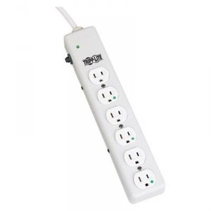 Tripp SPS-615-HG Surge Protector Power Strip Medical Hospital Metal 6 