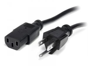 Startech LE6632 25ft(7.6m) Computer Power Cord, Nema 5-15p To C13, 10a