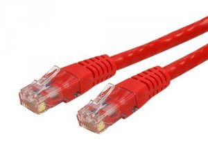 Startech 4F2254 1ft Cat6 Ethernet Cable - Red Molded Gigabit - 100w Po