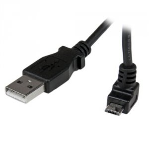 Startech USBAUB2MU 2m Micro Usb Cable - A To Up Angle Micro B - Charge