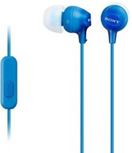 Sony MDREX15AP/L Ex Earbud Headset Blue