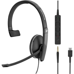 Demant 508355 Wired Monaural Uc Headset With 3.5 Mm Jack And Usb-c Con