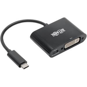 Tripp U444-06N-DB-C Usb C To Dvi Adapter Wpd Charging 1080p Black