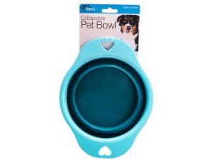 Bulk DI666 Collapsible Pet Bowl Wheart