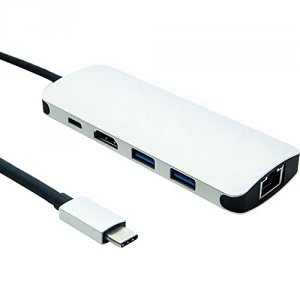 Unirise USBC-4IN1-HURC Usb 3.1 Type-c To Two Usb 3.0, Hdmi, Gigabit Et