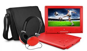 Ematic EPD909RD 9 Dvd Player Bundle Red