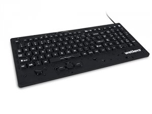 Wetkeys KBWKRC105SPI-BK Waterproof Industrial Keyb