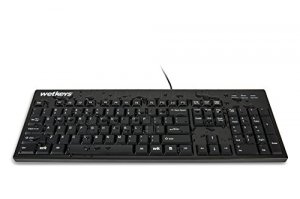 Wetkeys KBWKABS104-BK Pro-grade Full-size Abs Keyb