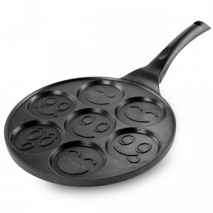 Megachef MC-HAPPYCAKES1 Happy Face Emoji 10.5 Inch  Aluminum Nonstick 