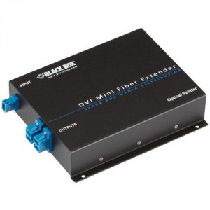 Black AVX-DVI-FO-SP4 4 Port Optical Splitter  For Avx-dvo-fo-