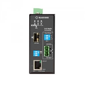 Black LGC5500A Gigabit Industrial Media Converter - Poe