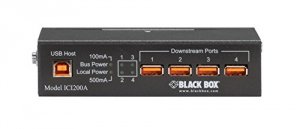 Black ICI200A Industrial Grade 4 Port  Usb Hub