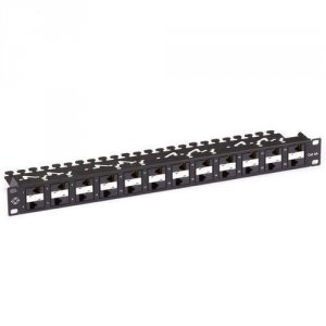 Black C6APP70-24 Component Level Patch Panel