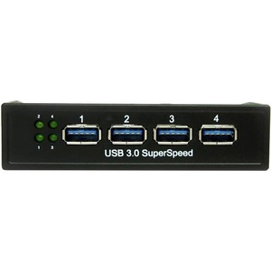 Startech 35BAYUSB3S4 .com Usb 3.0 Front Panel 4 Port Hub - 3.5 5.25in 