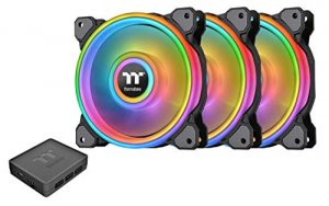 Thermaltake CL-F088-PL12SW-B Riing Quad 12 Black 3 Pack