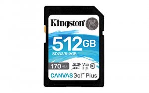 Kingston SDG3/512GB 512gb Sdxc Canvas Go Plus 170r C10 Uhs-i