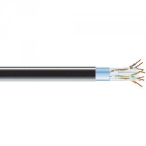 Black EVNSL0618A-1000 Cat6 Shielded 400-mhz Solid Bulk Cable (