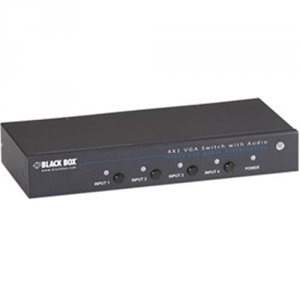 Black AVSW-VGA4X1A 4 X 1 Vga Switch With Serial And Audio