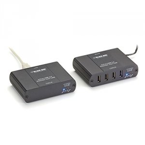 Black IC408A-R2 4 Port Usb 2.0 Extender Lan Or Direct Connect