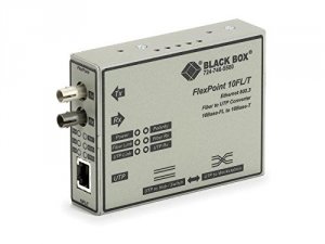 Black LMC212A-MM-R3 Flexpoint Modular Media Converter, 10bas