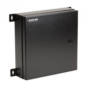 Black JPM4001A-R2 Rated Fiber Optic Wallmount Enclosure, 2 Adapter Pan