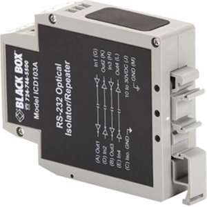 Black ICD103A Din Rail Repeaters With Opto-isolation,