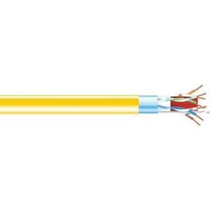 Black C6ABC50S-YL-1000 Cat6a Shld Bulk Cable Futp 1000 Pvc Ye