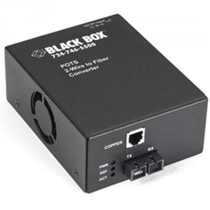 Black TE165A-R2 Pots 2 Wire Fxo To Single Mode Fiber Sc Conv