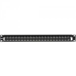 Black JPM10GF24 10-gigabit Patch Panel, 24-port, 1u