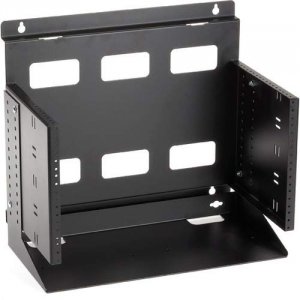 Black RM096A-R2 Wallmount Rack 12in W Adj Shelf