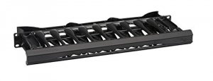 Black ECMH1US Elite Horizontal Cable Manager, Single-s