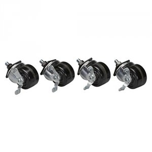 Black RM7006-R2 4 Post Rack Caster Set