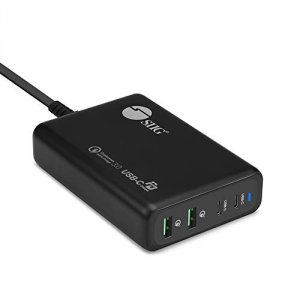 Siig AC-PW1N11-S1 Dual Usb-c Pd 3.0 Pps  Qc 3.0 Power Charger