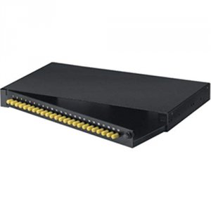 Black JPM375A-R2 1u Rackmount Fiber Patch Panel - Loaded Configuration