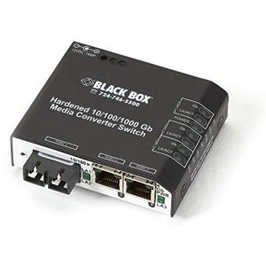 Black LBH2001A-H-SC Hardened Media Converter Switch, 10-100