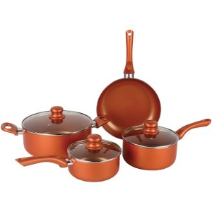 Brentwood RA47431 Appliances 7-piece Ceramic Aluminum Nonstick Cookwar