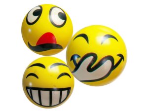 Bulk EN746 Emoticon Stress Balls In Countertop Display