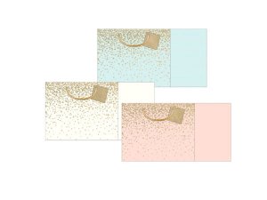 Bulk GB183 3pk Gold Dots Gift Bag Set