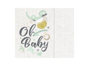 Bulk GB198 Oh Baby Shaker Gift Bag Wtissue