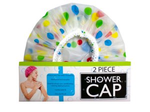 Bulk KL814 2 Piece Shower Cap Wballoon Design