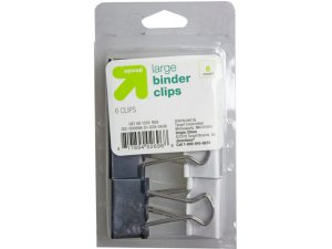 Bulk DC205 Black And White 6-count Binder Clips