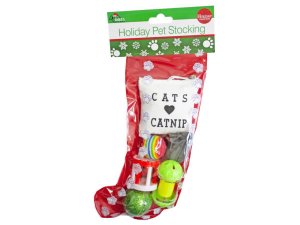 Bulk SA679 Christmas Cat Stocking W6 Toys