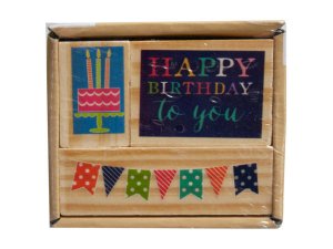 Bulk SC699 3pk Happy Birthday Stamp Set